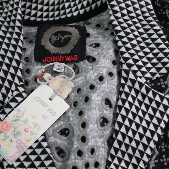 NWT Johnny Was Biya JWLA Workshop Neelu Mid Length Embroidered Jacket Knit - Picture 10 of 10